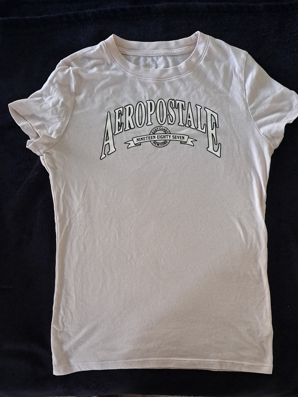 Aeropostale Light Pink Tee with Black Logo